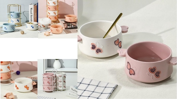Серия керамични купи „Танцът на пеперудата на детската невинност“: защитава топлината на всяко хранене с очарователен дизайн