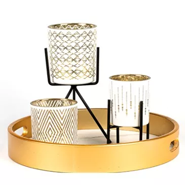 Притежател на луксозен модел стъклени свещи