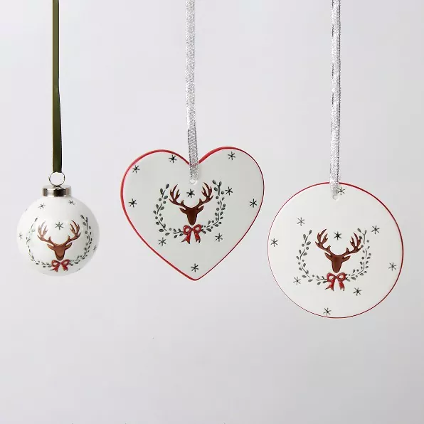 Уникална ръчно изработена керамична украса за елха Уникална ръчно изработена керамична украса за елха